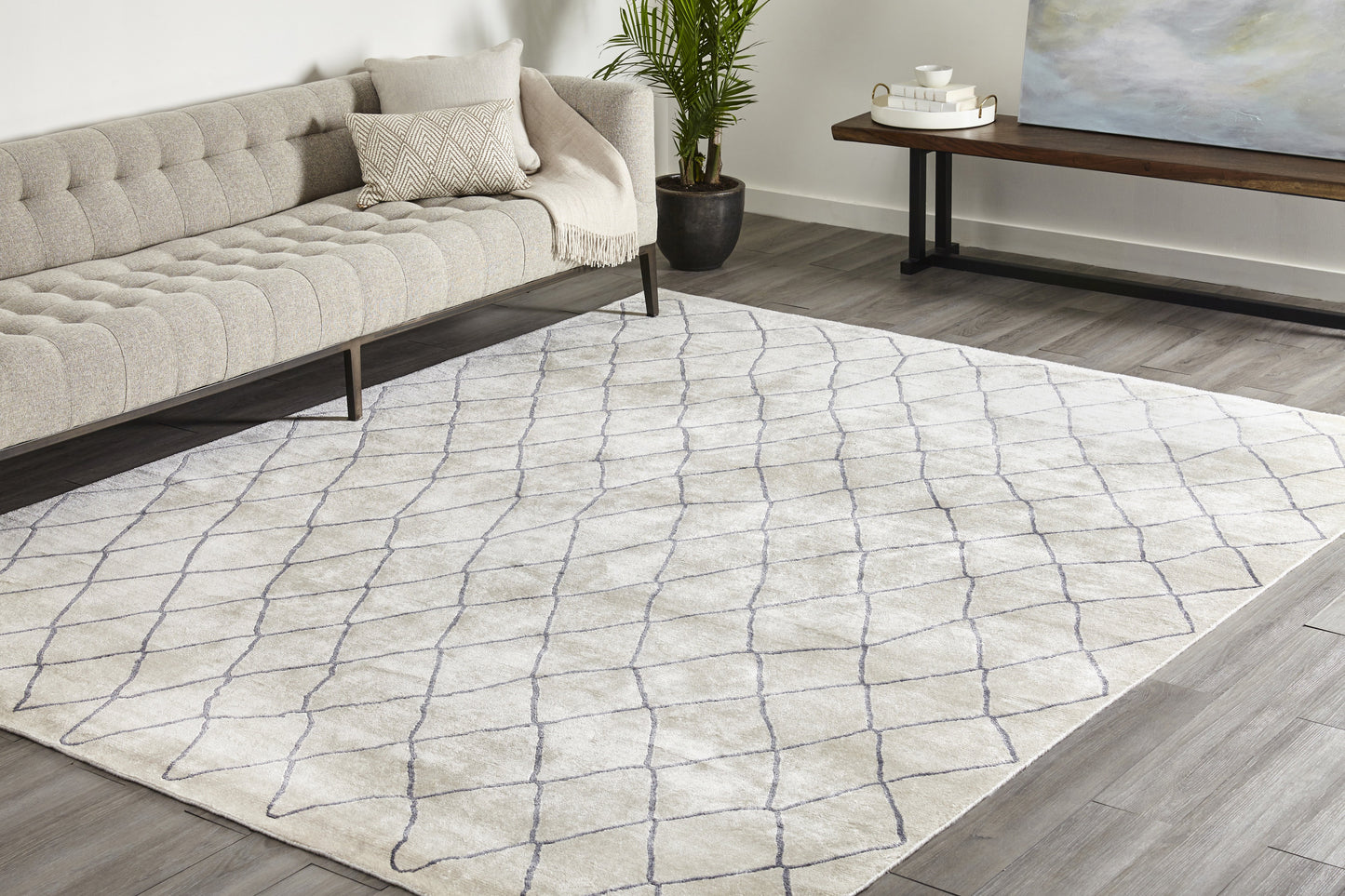 Moroccan, Hand Knotted Area Rug