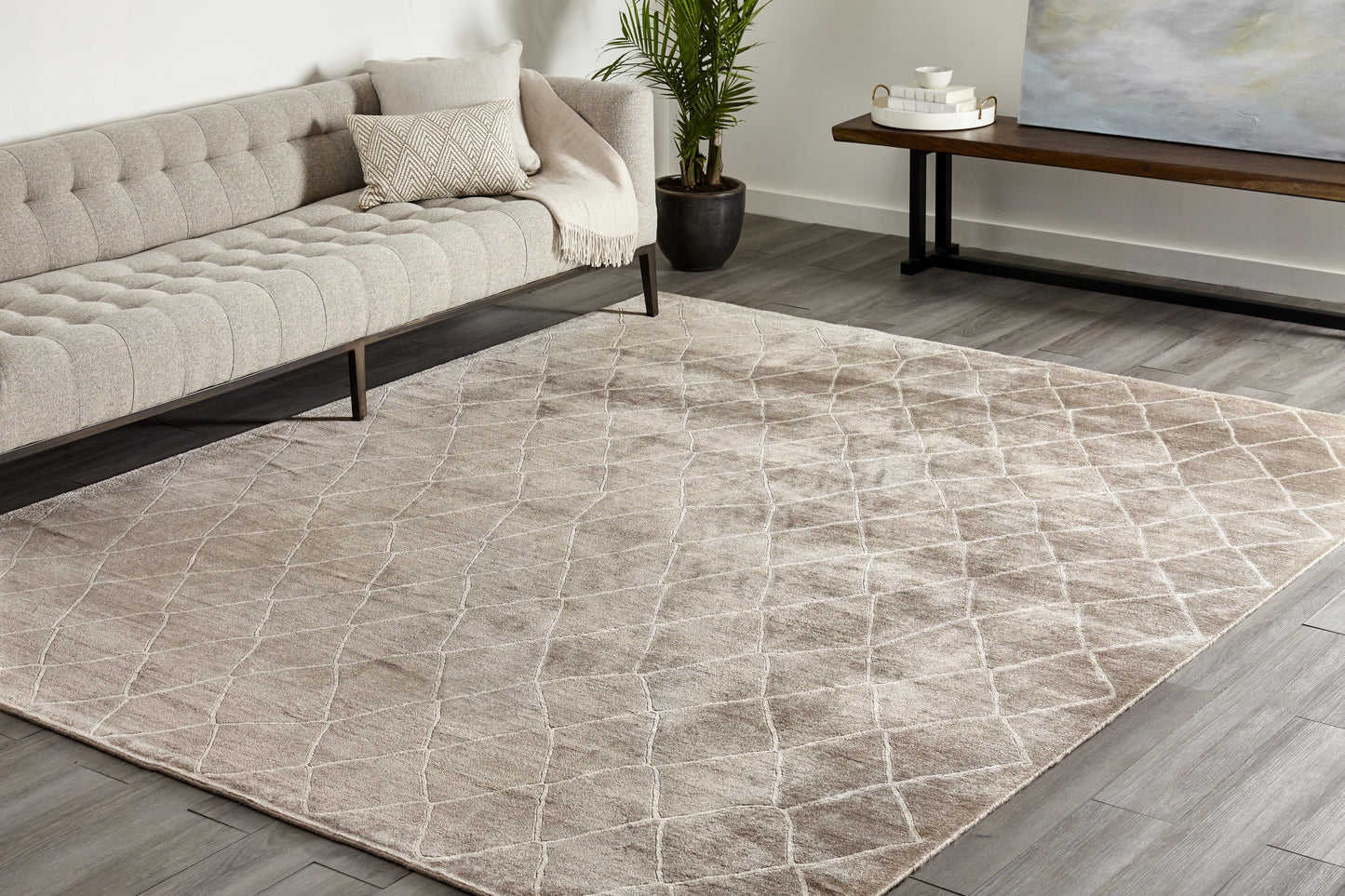 Moroccan, Hand Knotted Area Rug