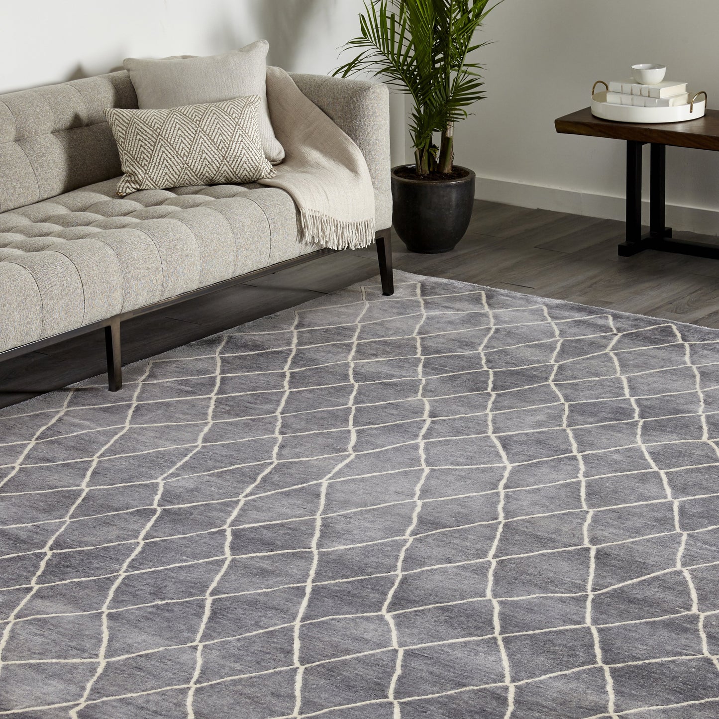 Moroccan, Hand Knotted Area Rug