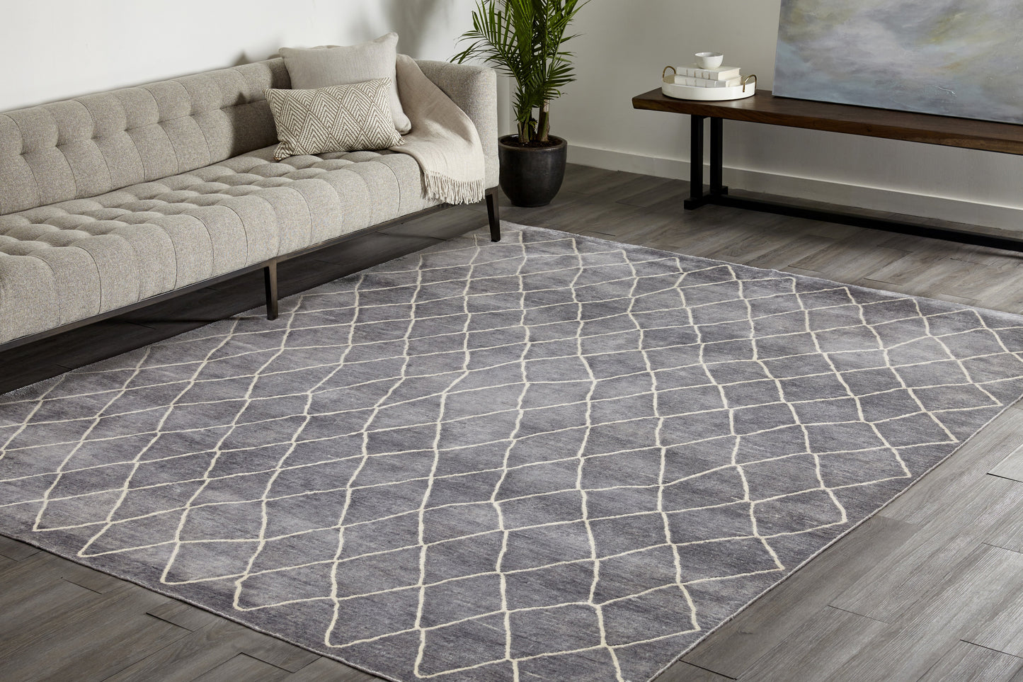 Moroccan, Hand Knotted Area Rug
