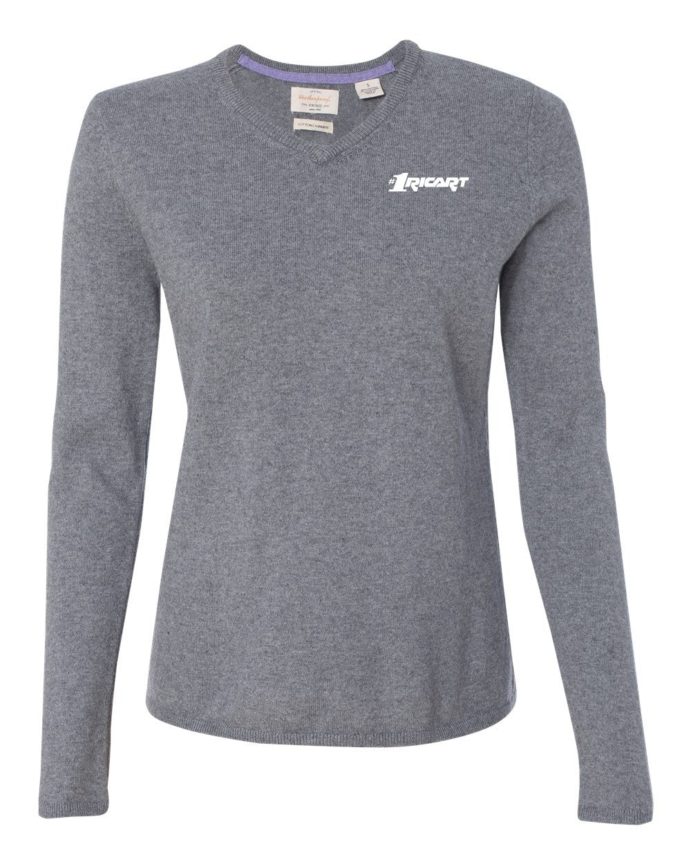 Ricart- Vintage Women's Cotton Cashmere V-Neck Sweater - W151363